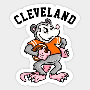 Cleveland Football Possum Fans Sticker